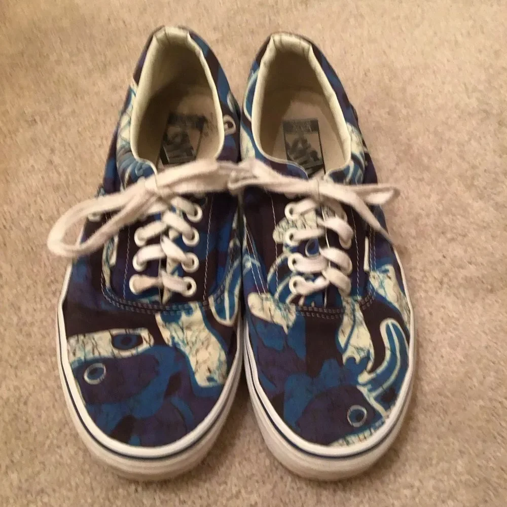 VANS Era "Van Doren" Blue Marble Low Top Unisex Sneakers - Picture 6 of 9